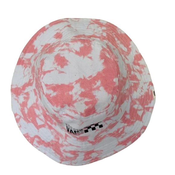 Vans Pink and White Marble Bucket Hat 100% Cotton - Picture 3 of 4